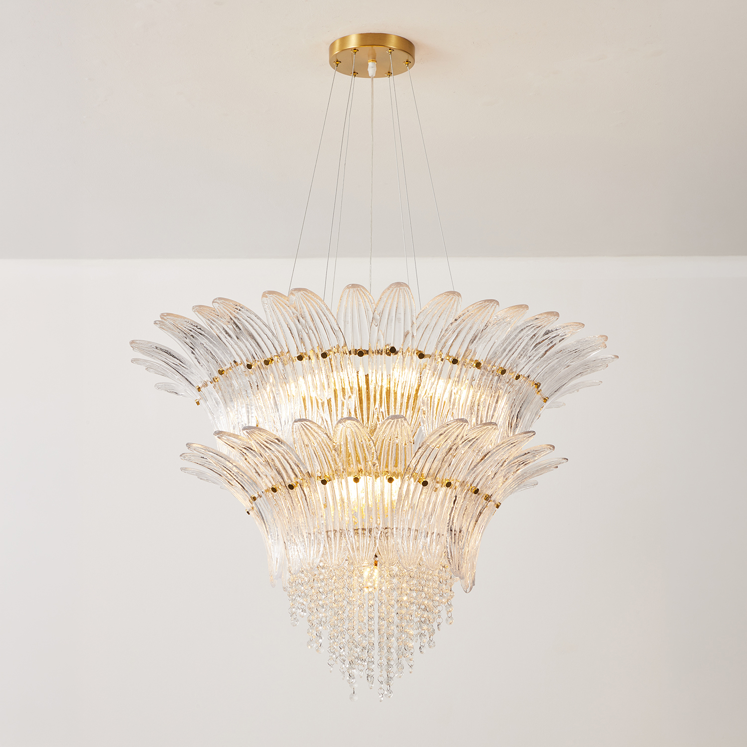 Palmette Crystal Chandelier
