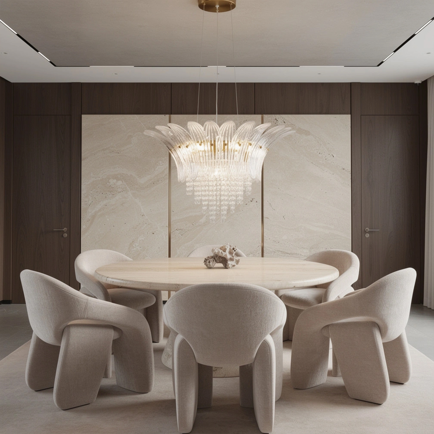 Palmette Crystal Chandelier