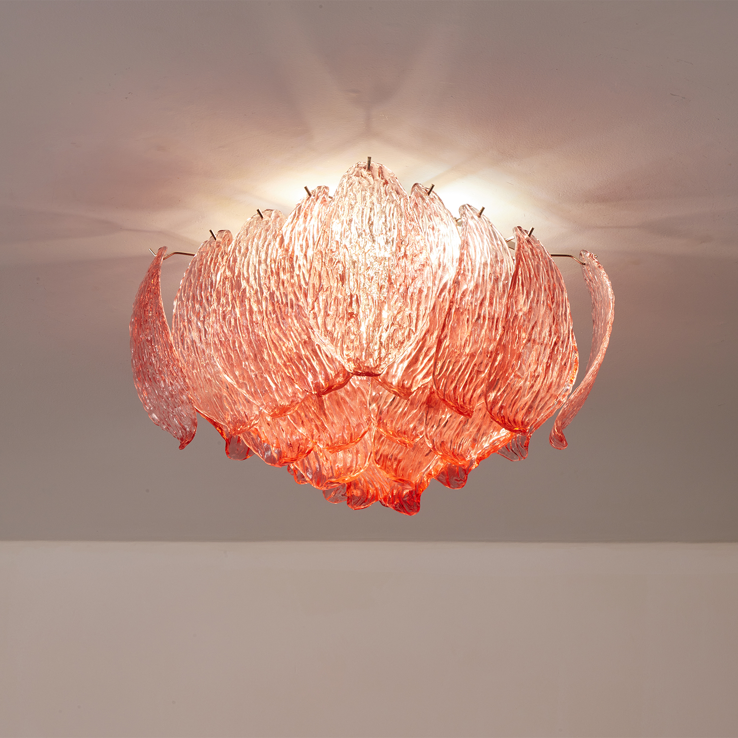 Petalia Murano Glass Leaf Ceiling Light