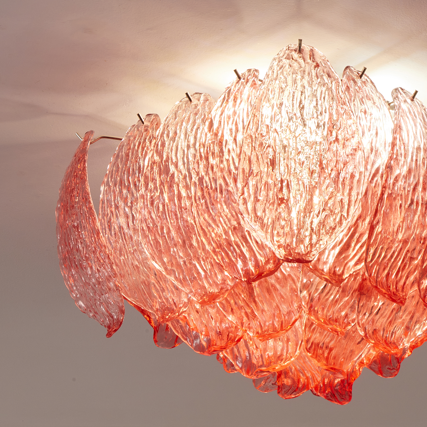 Petalia Murano Glass Leaf Ceiling Light
