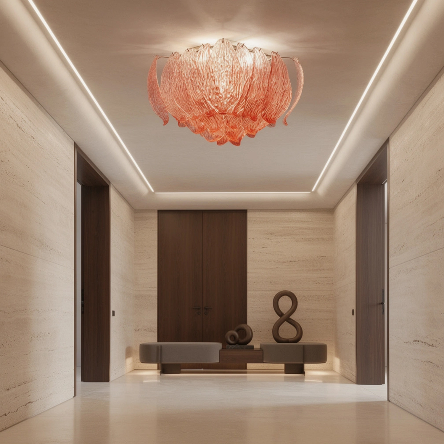 Petalia Murano Glass Leaf Ceiling Light