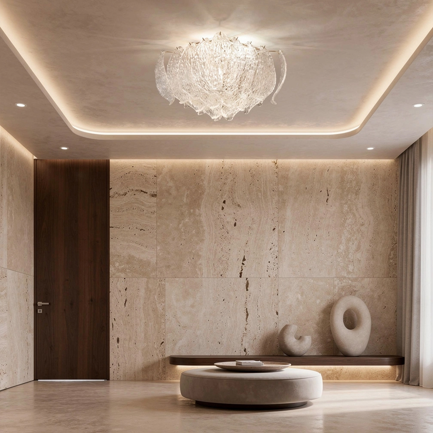 Petalia Murano Glass Leaf Ceiling Light