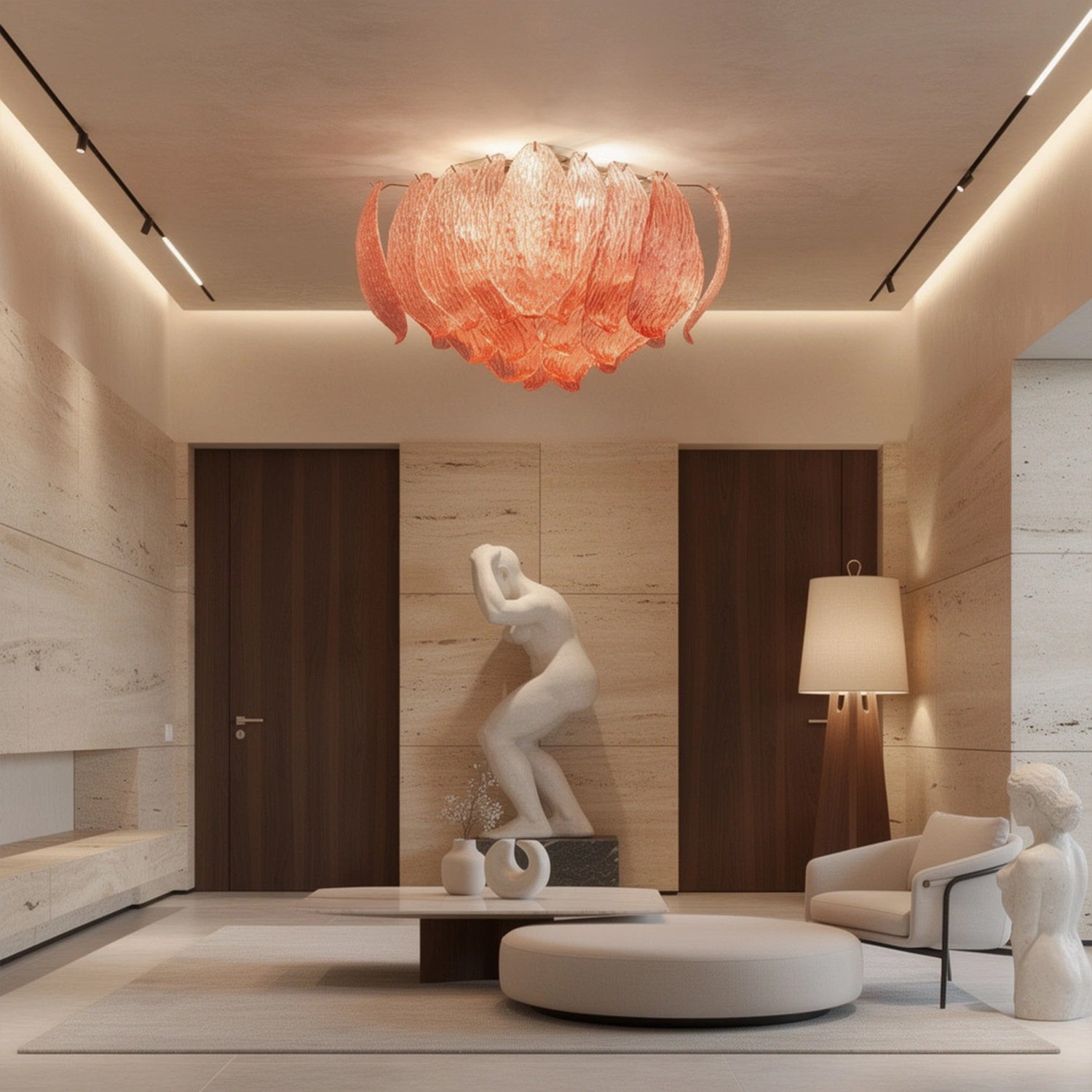 Petalia Murano Glass Leaf Ceiling Light
