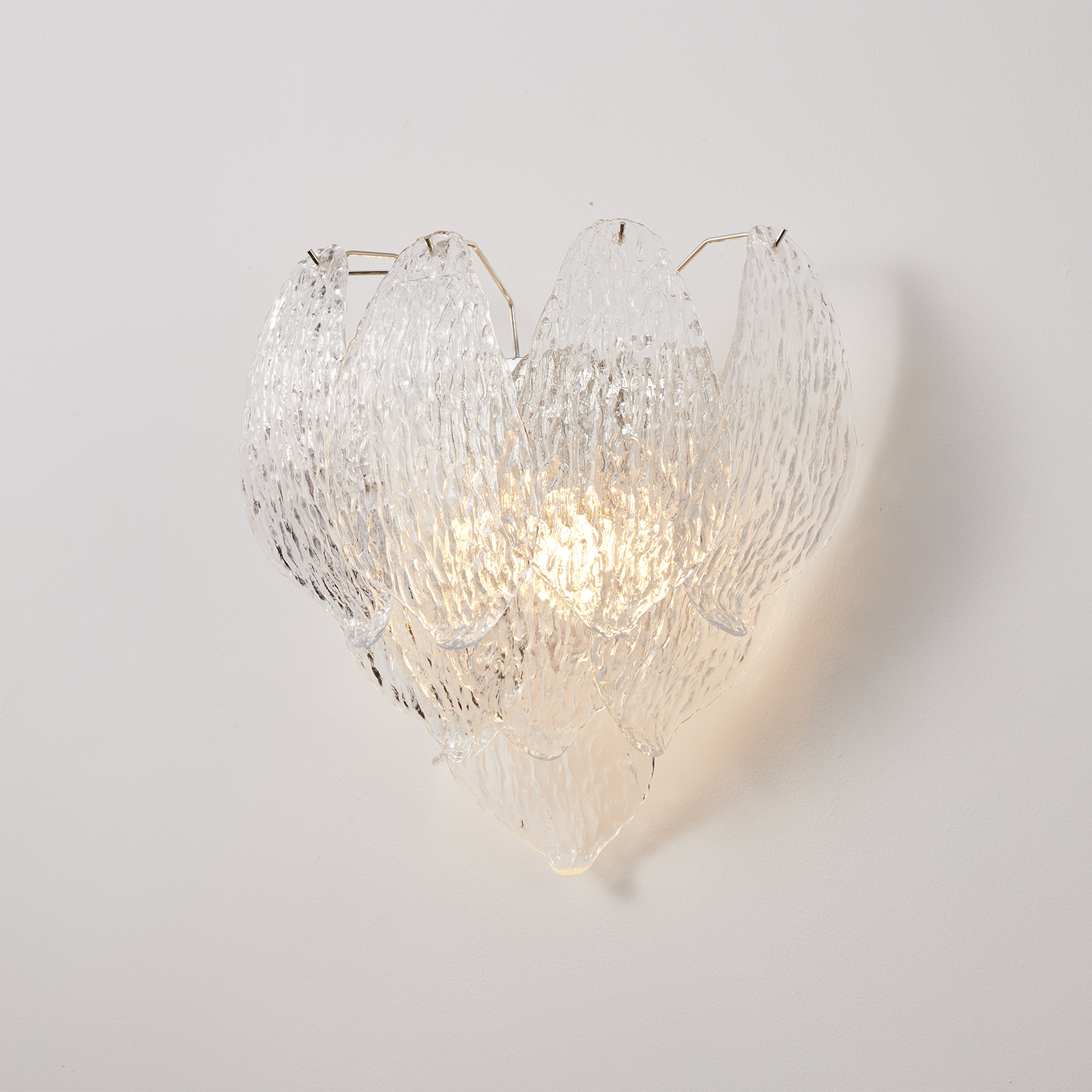 Petalia Murano Glass Leaf Wall Sconce