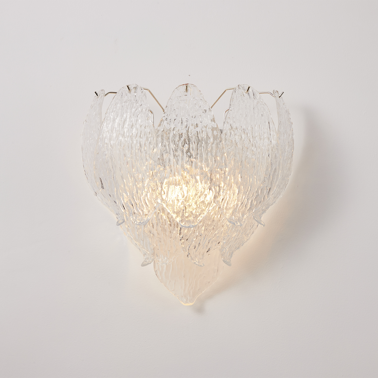 Petalia Murano Glass Leaf Wall Sconce