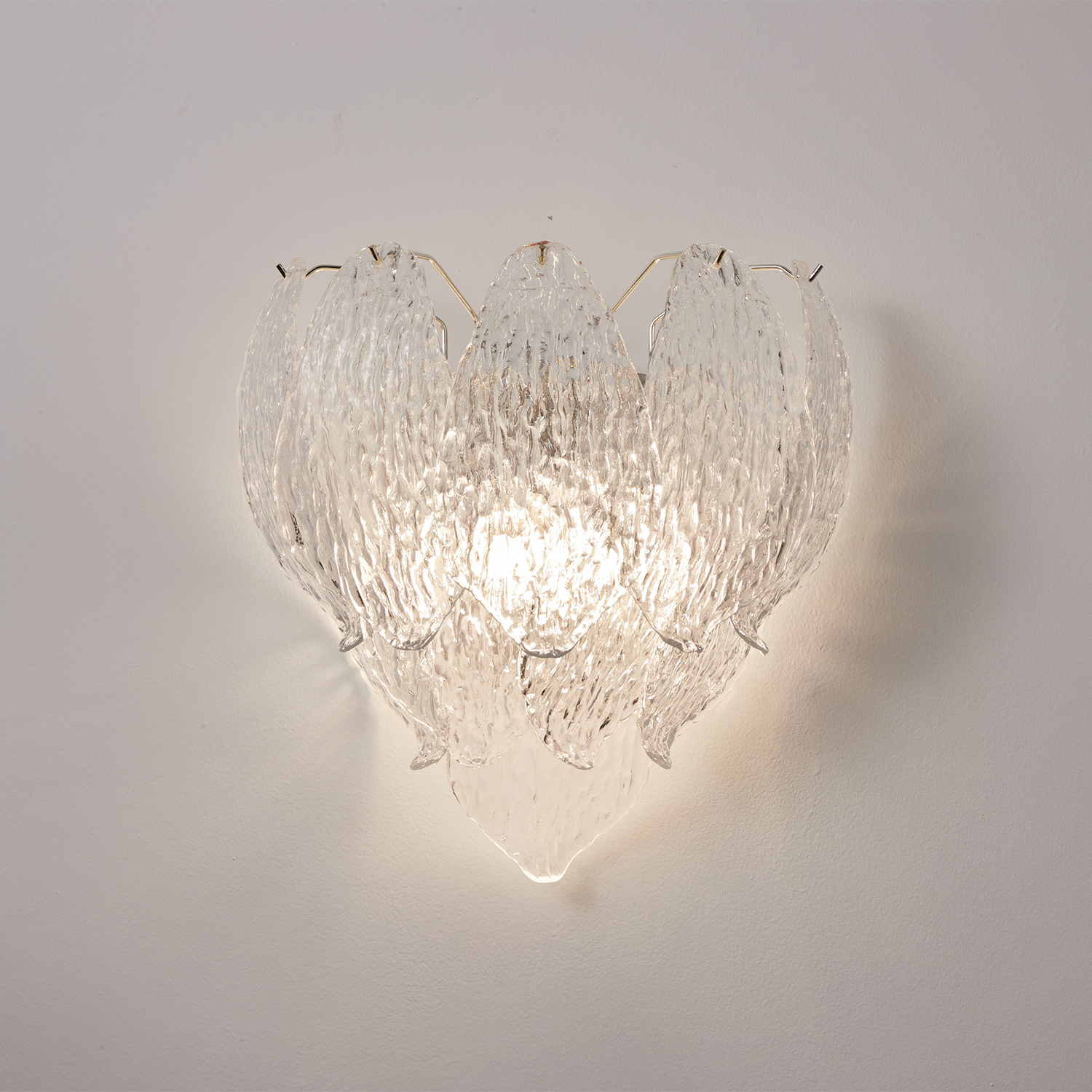 Petalia Murano Glass Leaf Wall Sconce