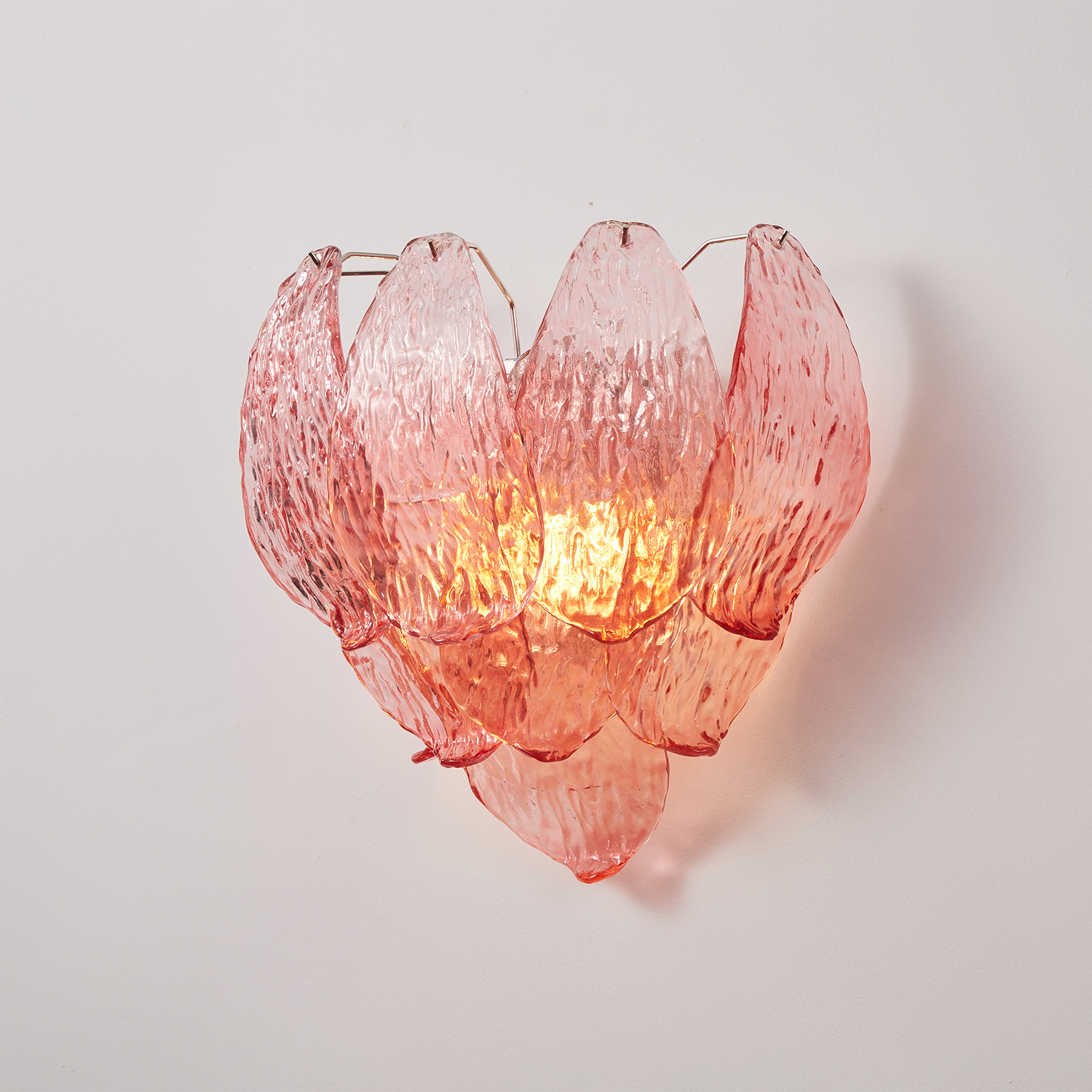 Petalia Murano Glass Leaf Wall Sconce
