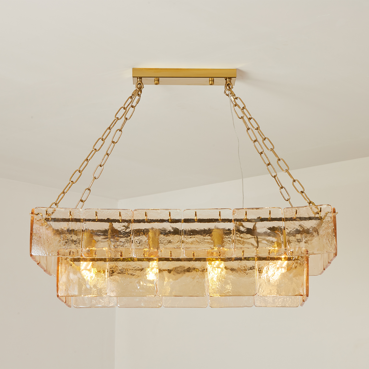 Regal Multi Tier Rectangular Chandelier