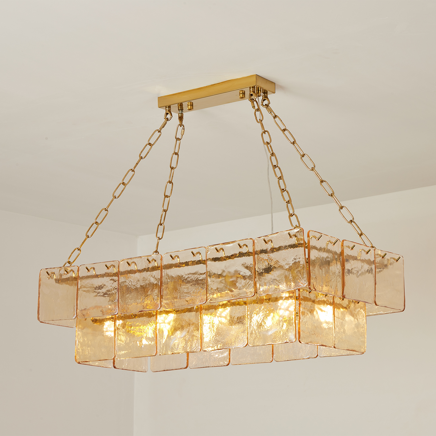 Regal Multi Tier Rectangular Chandelier