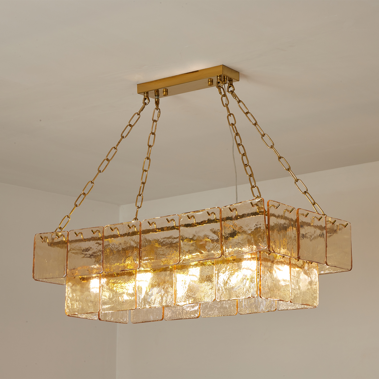 Regal Multi Tier Rectangular Chandelier