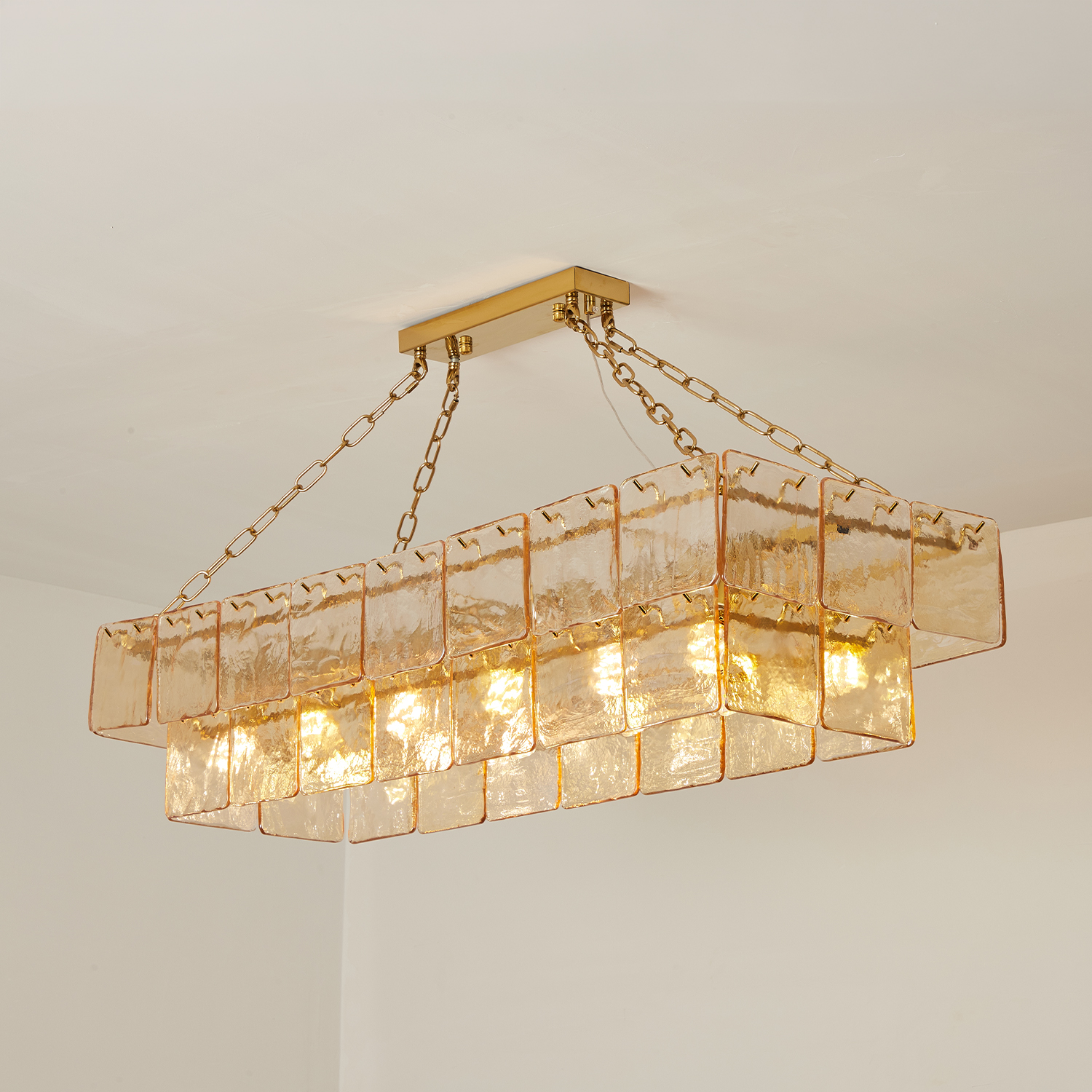 Regal Multi Tier Rectangular Chandelier