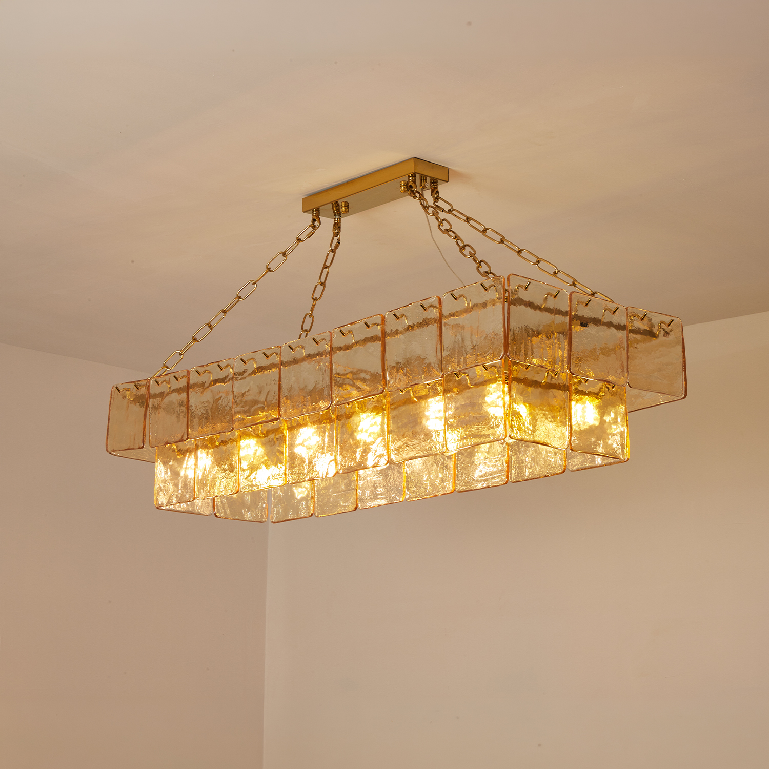 Regal Multi Tier Rectangular Chandelier
