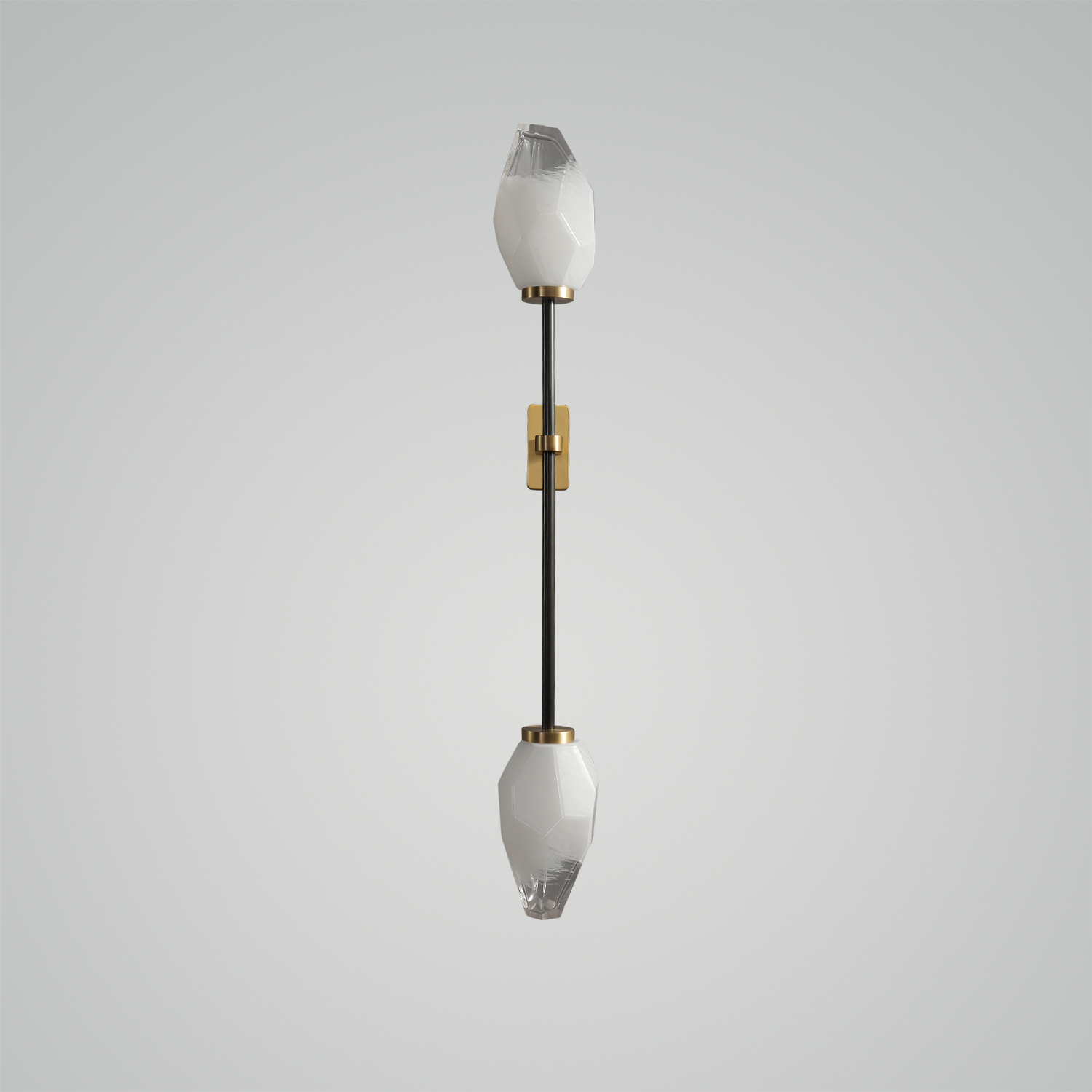 Rock Glass ADA Dual Wall Sconce