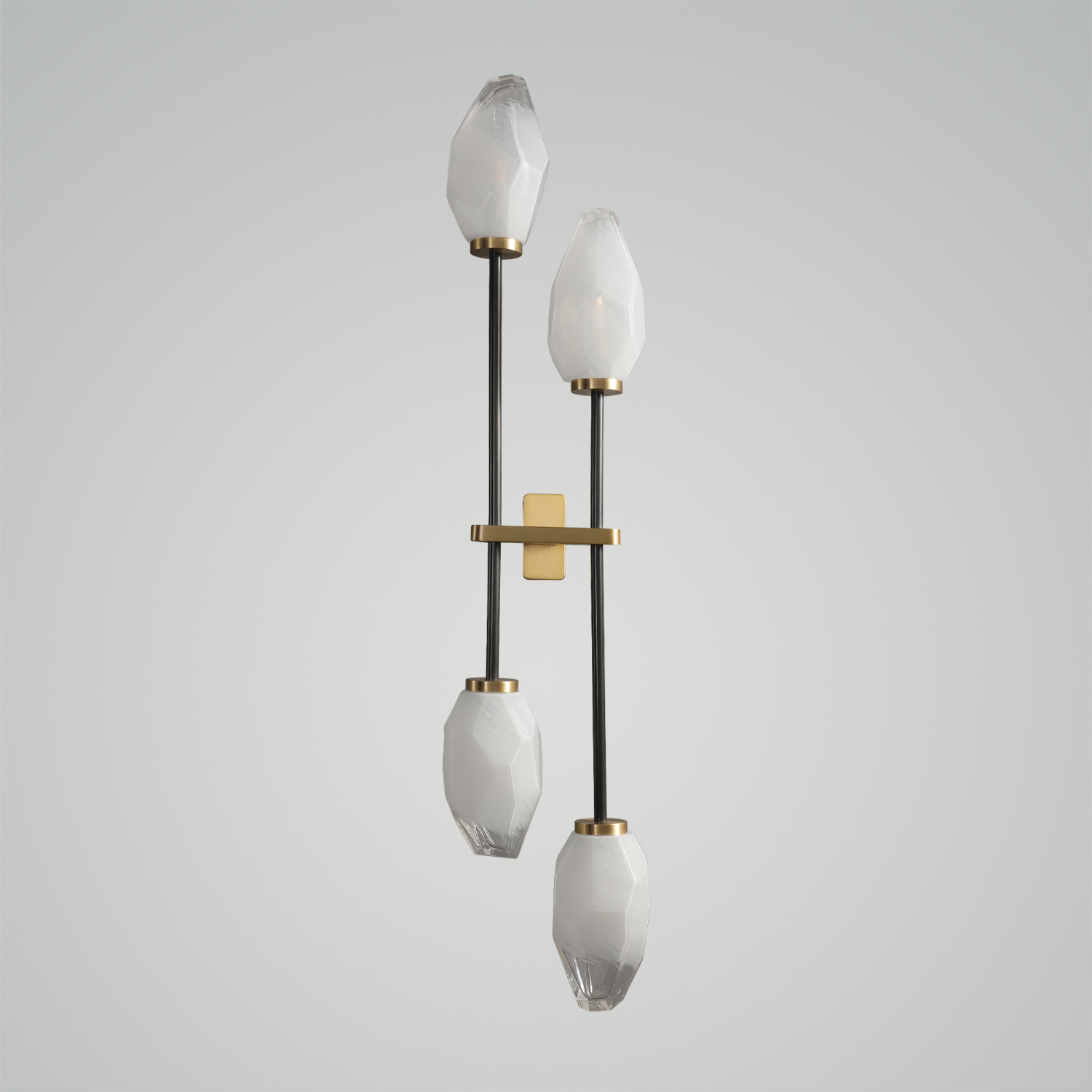 Rock Glass ADA Dual Wall Sconce