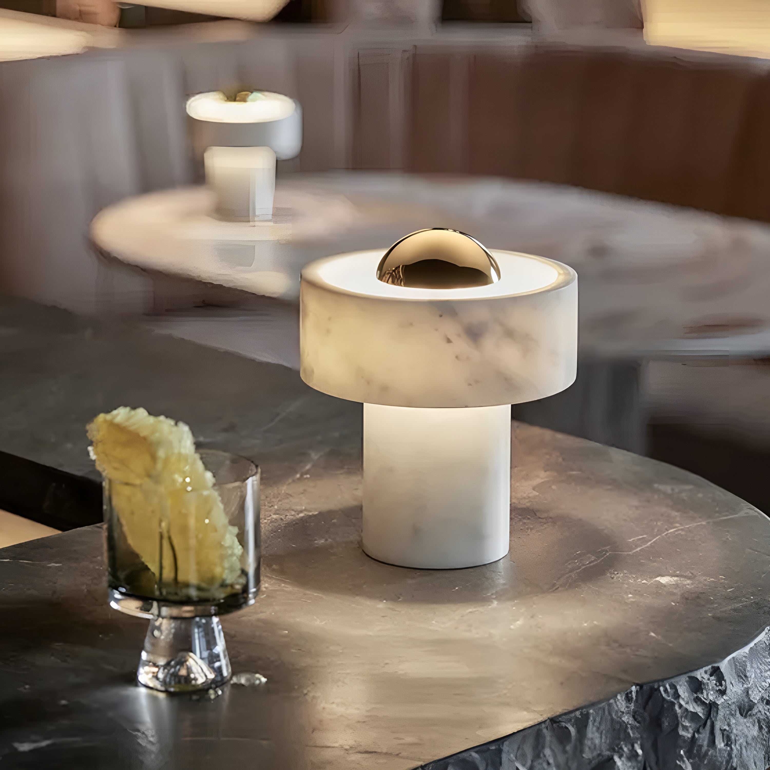 Stone Portable LED Table Lamp