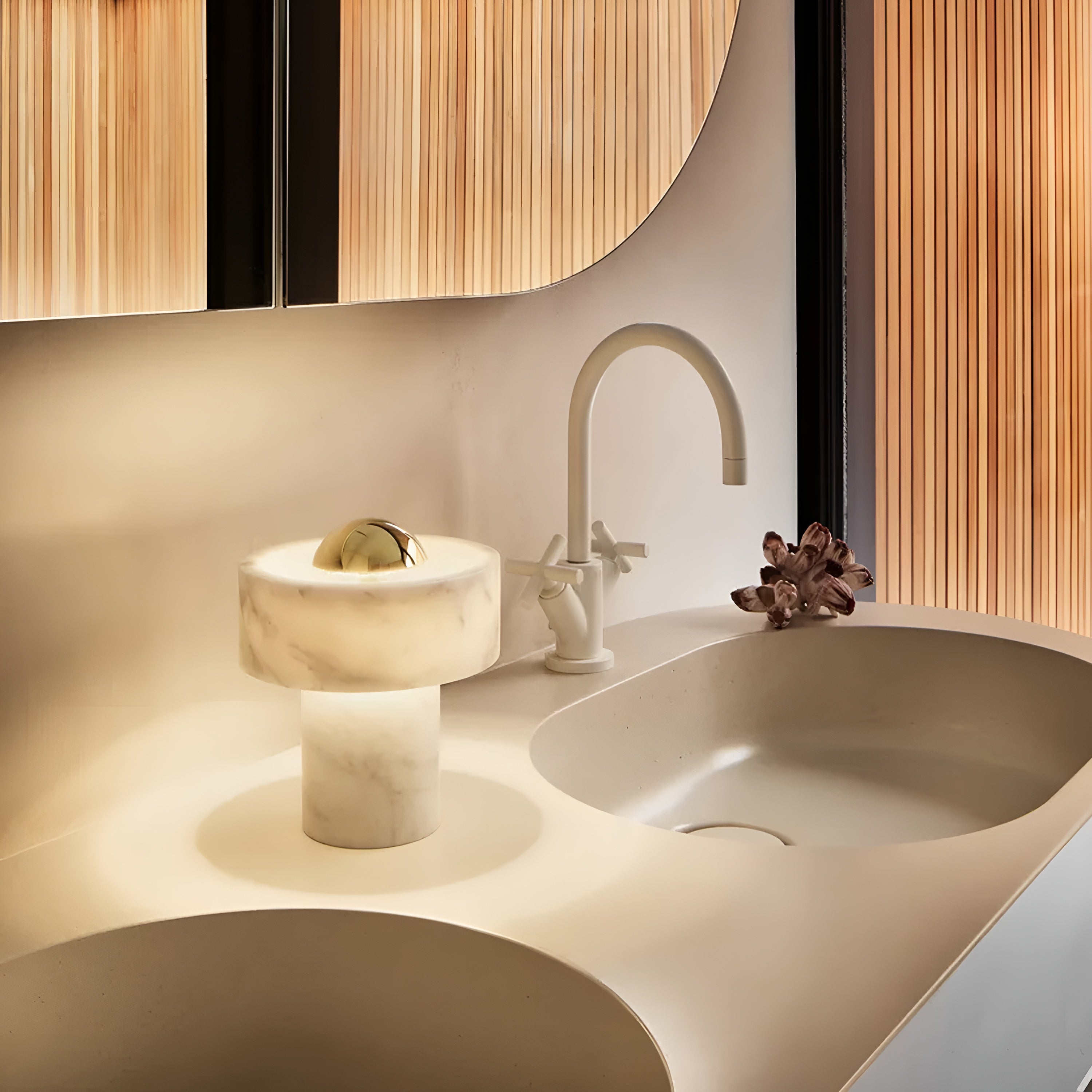 Stone Portable LED Table Lamp