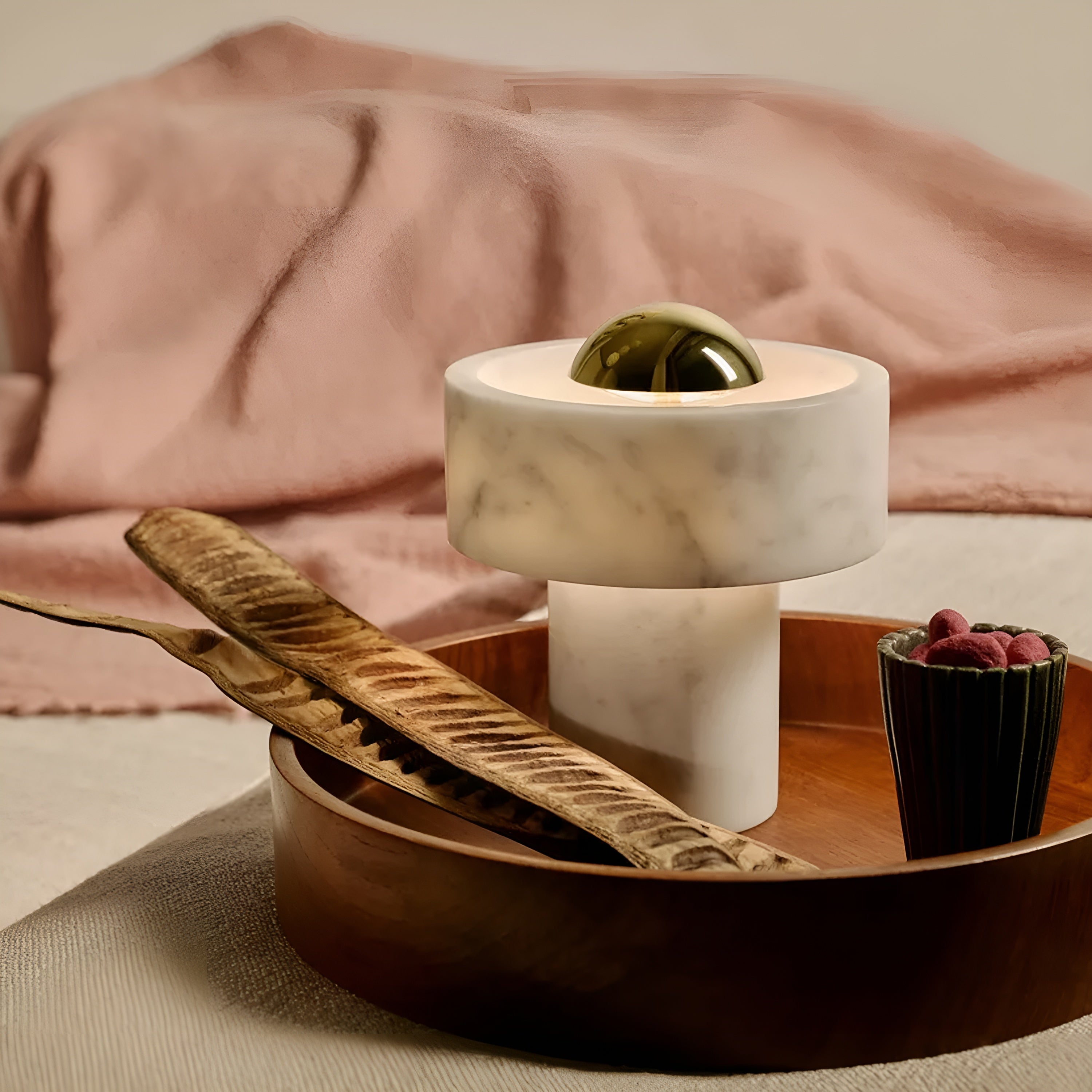 Stone Portable LED Table Lamp