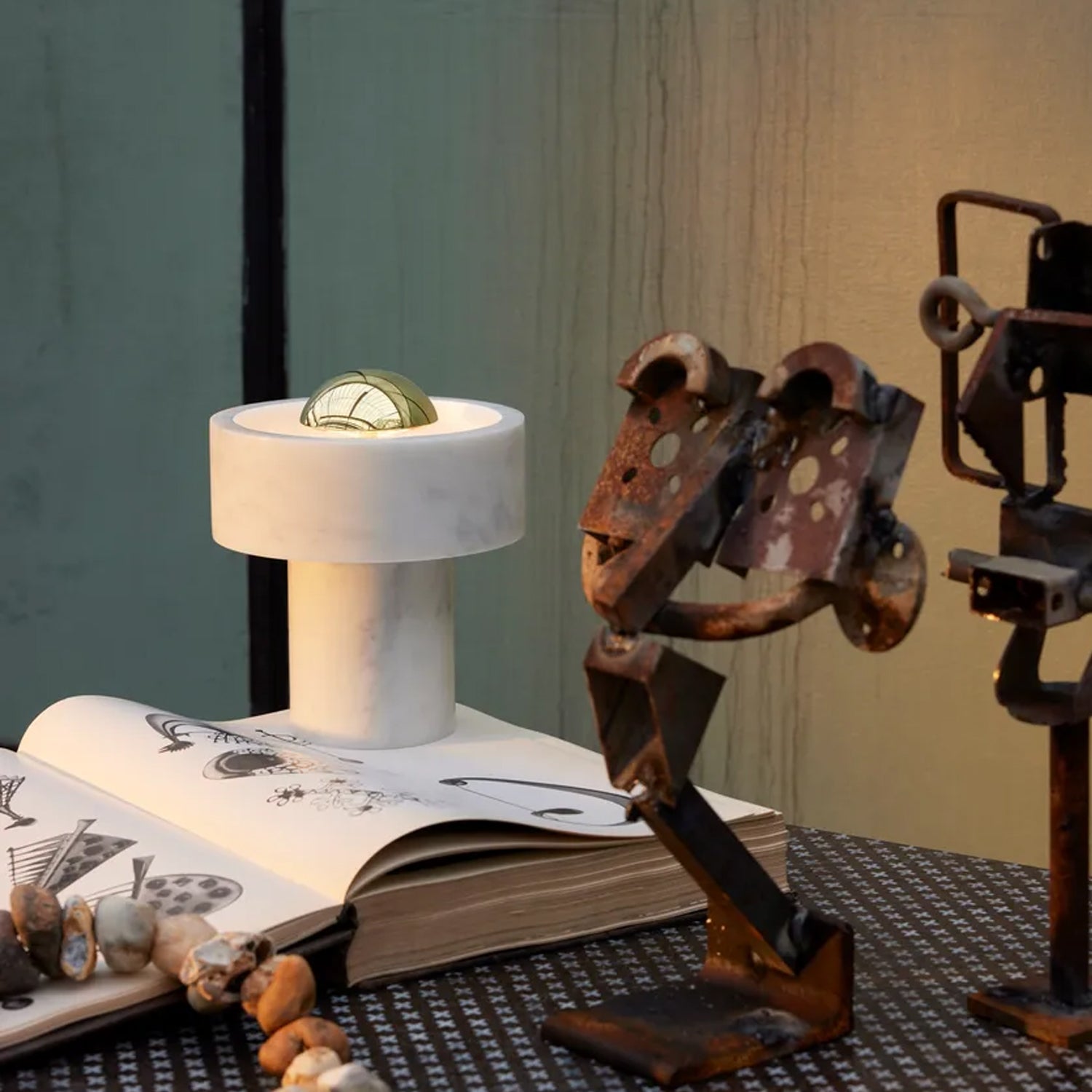 Stone Portable LED Table Lamp