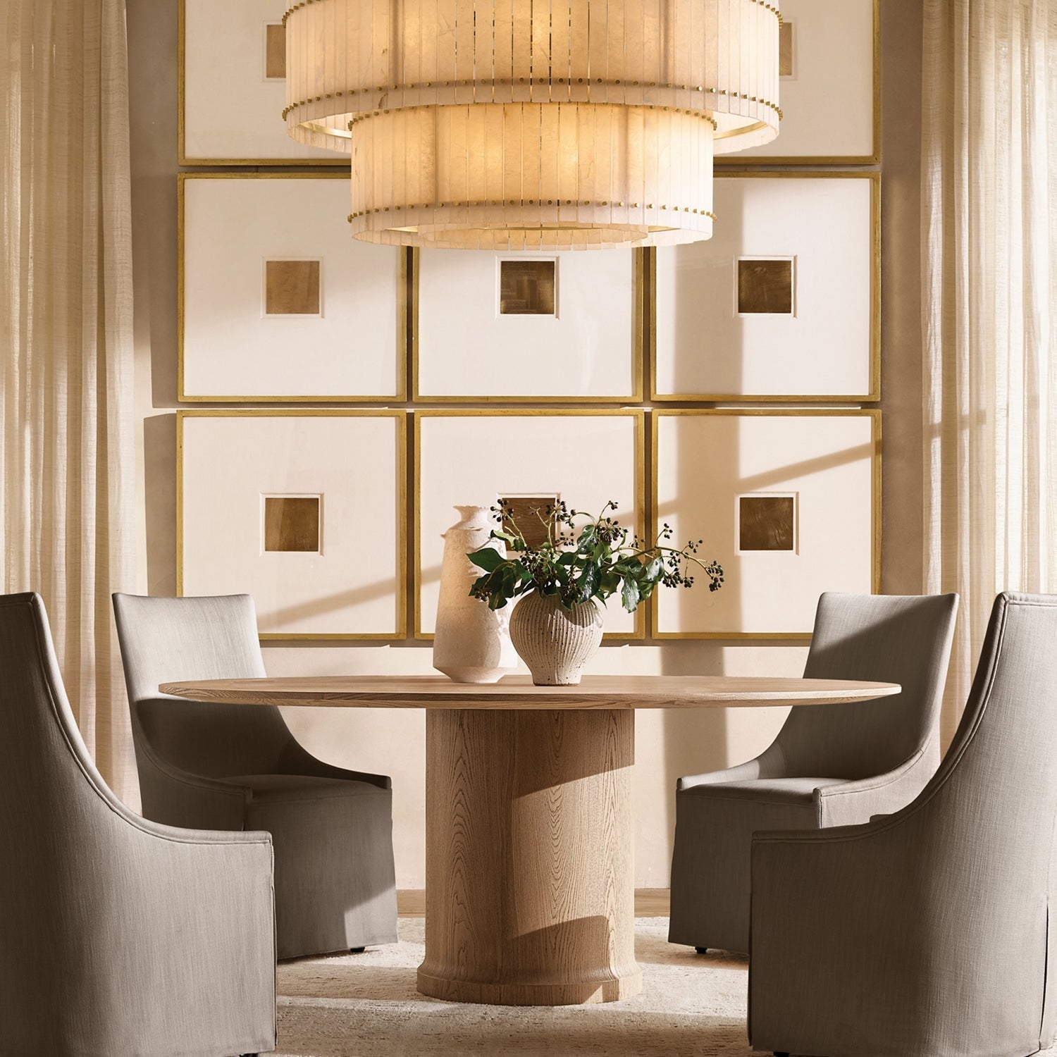 未上传 San Marco Alabaster Round Tiered Chandelier