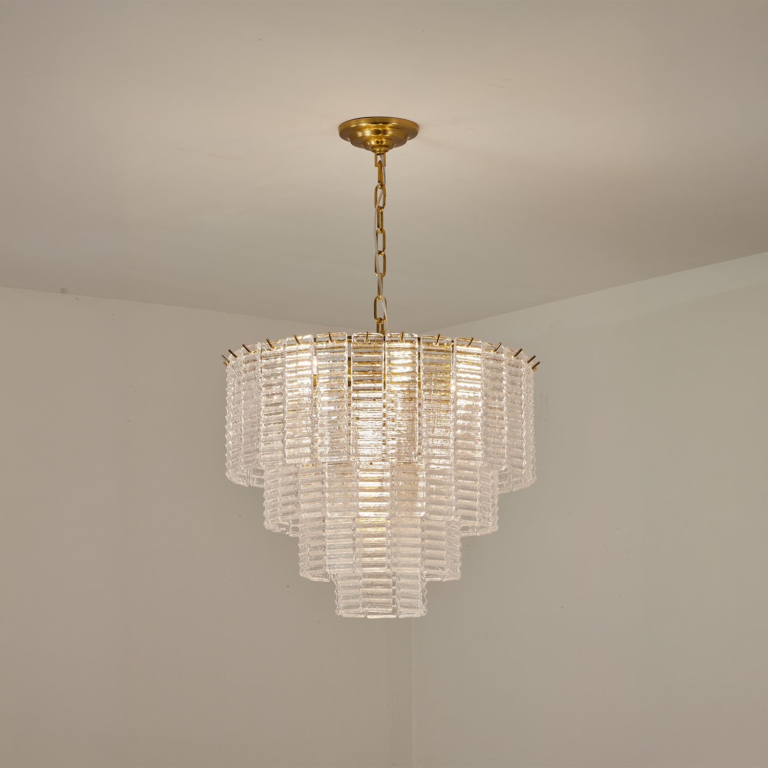 Sirene Clear Glass Round Chandelier