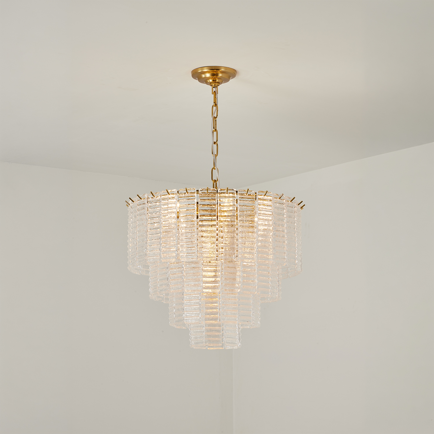 Sirene Clear Glass Round Chandelier