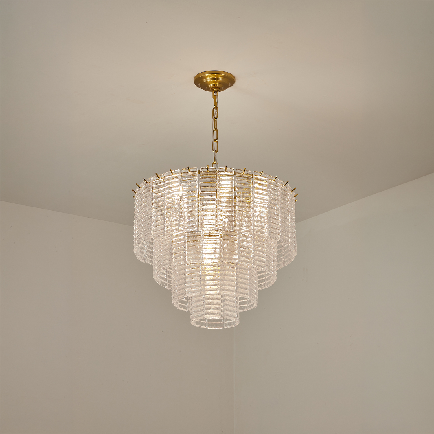 Sirene Clear Glass Round Chandelier