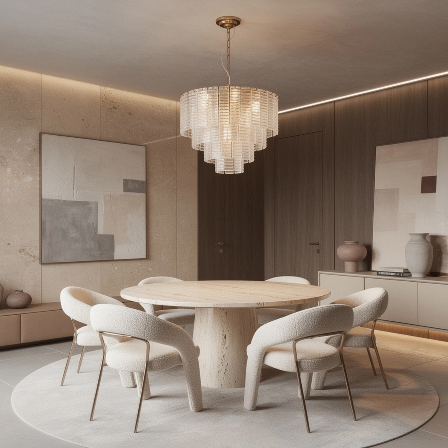 Sirene Clear Glass Round Chandelier