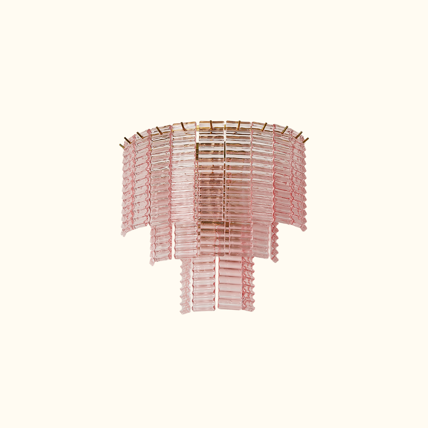 Sirene Pink Glass Round Sconce