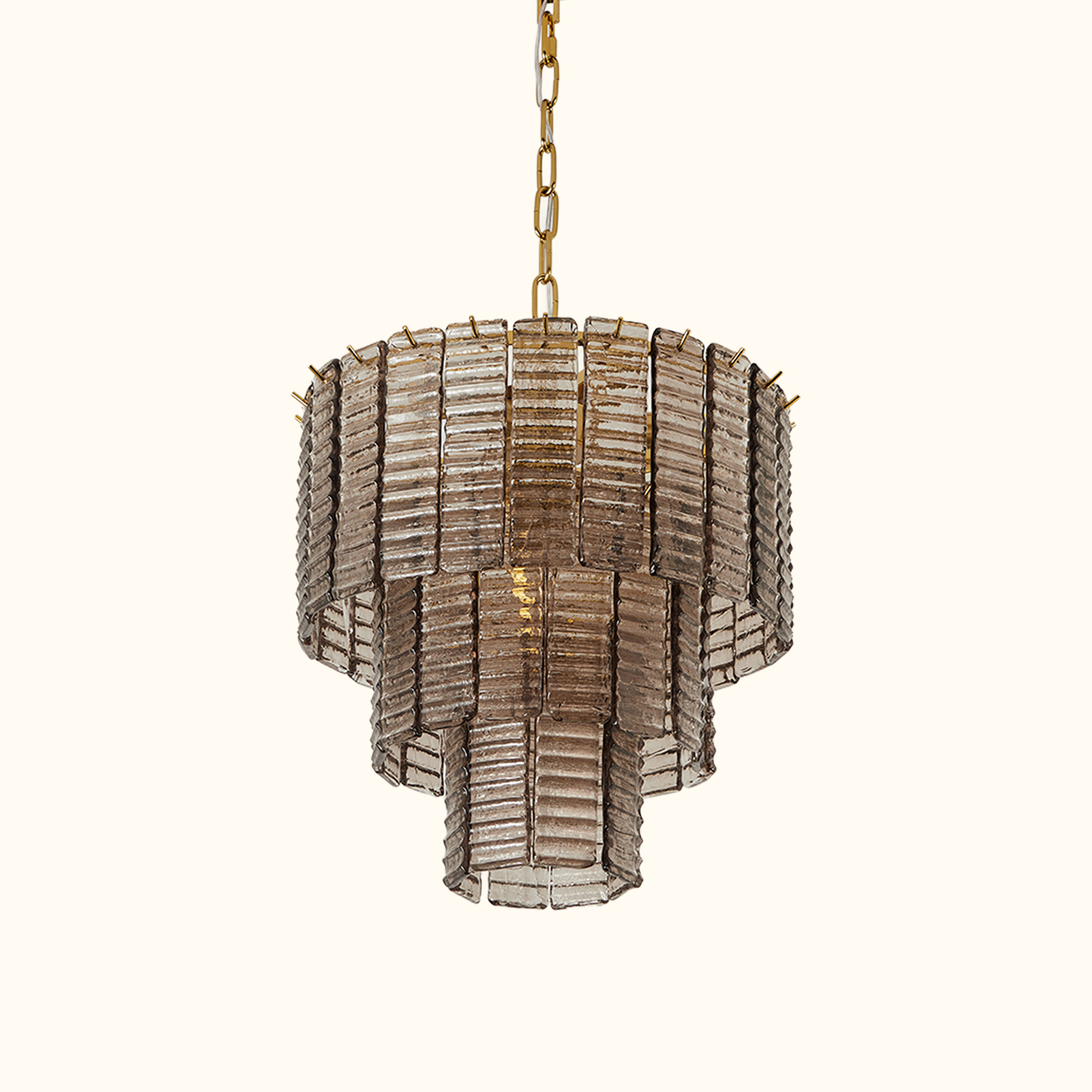 Sirene Smoke Glass Round Chandelier