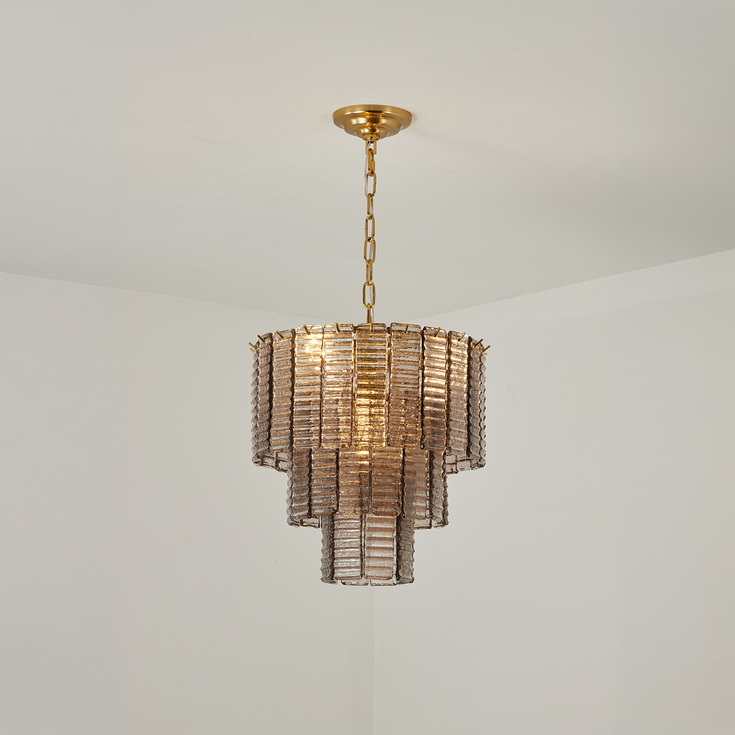 Sirene Smoke Glass Round Chandelier