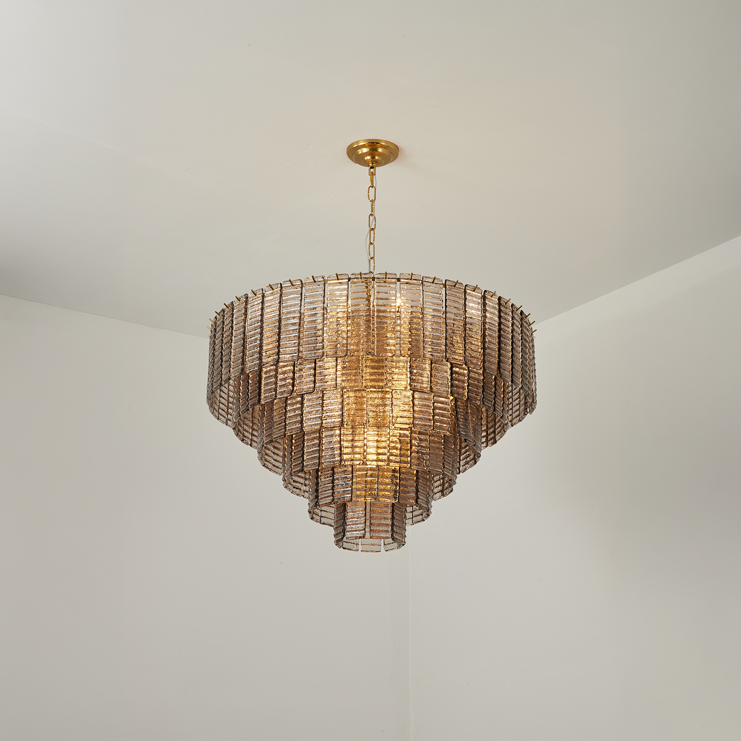 Sirene Smoke Glass Round Chandelier