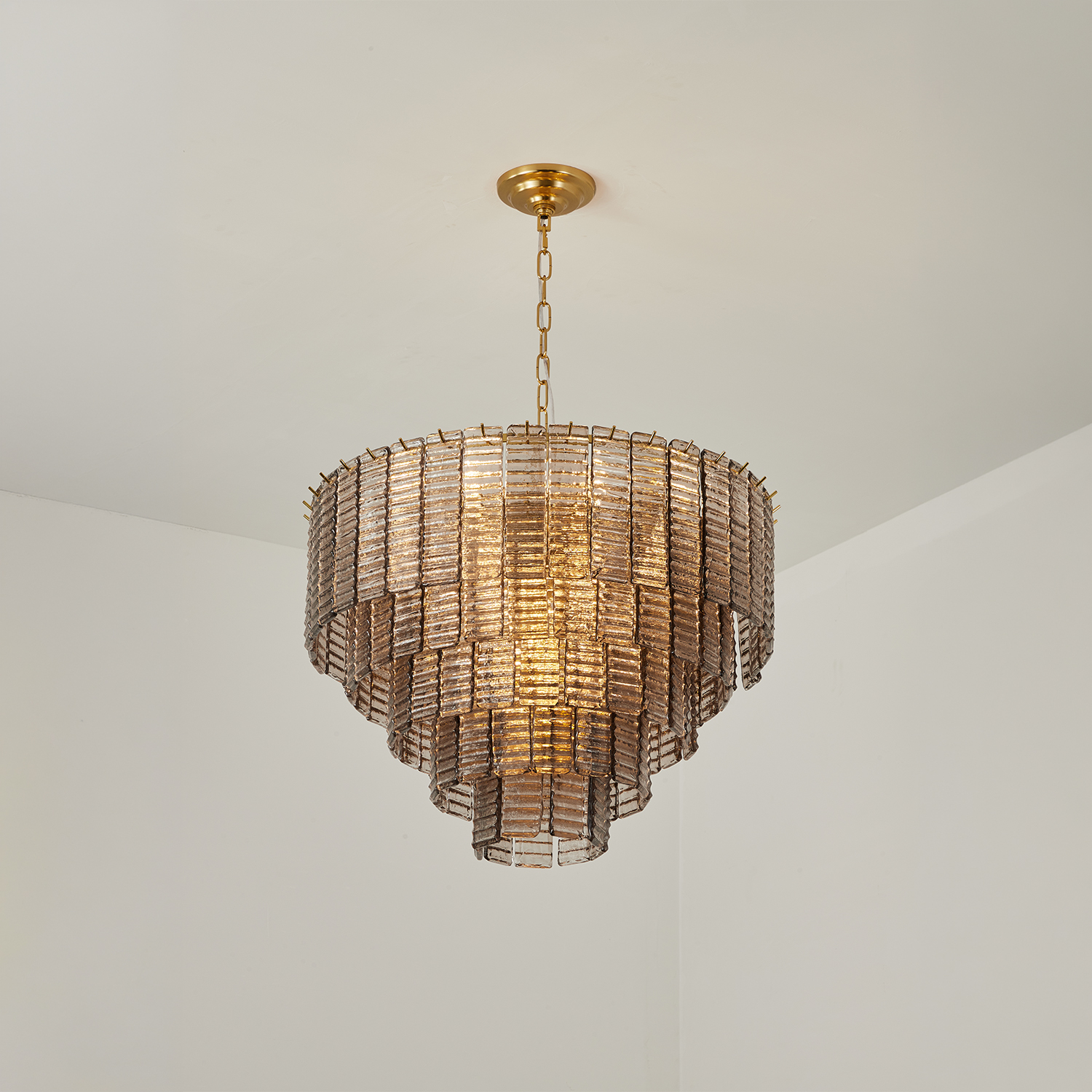 Sirene Smoke Glass Round Chandelier