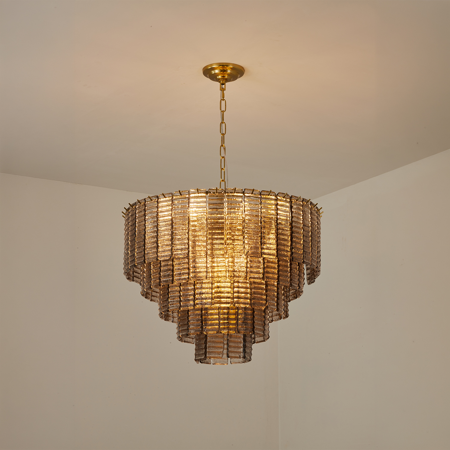 Sirene Smoke Glass Round Chandelier
