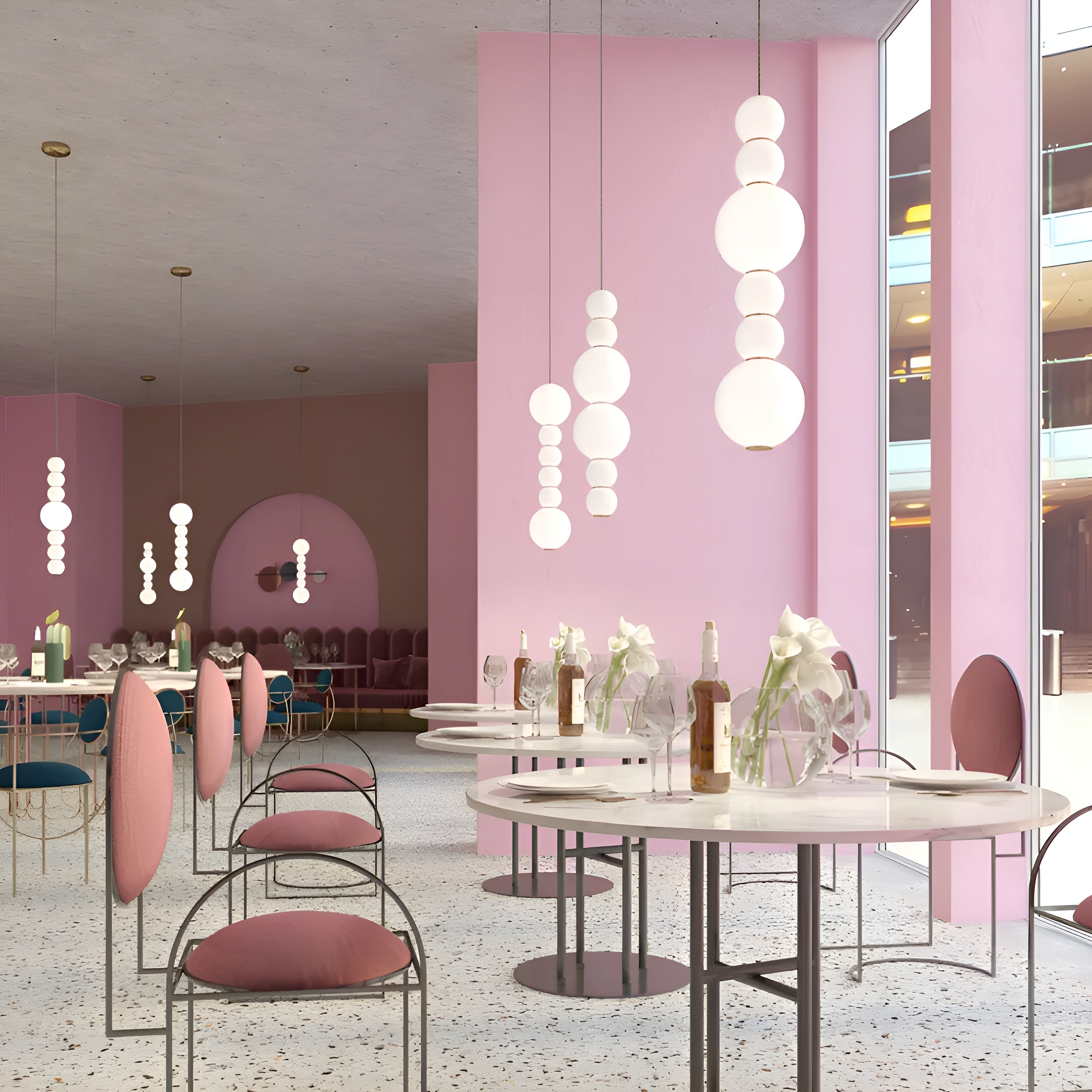 Pearls Double Pendant Light