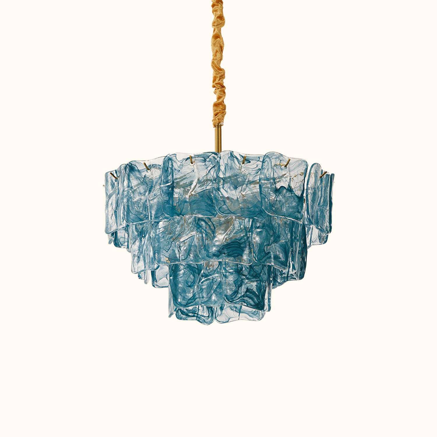 Venezia Murano Ruffle Glass Chandelier