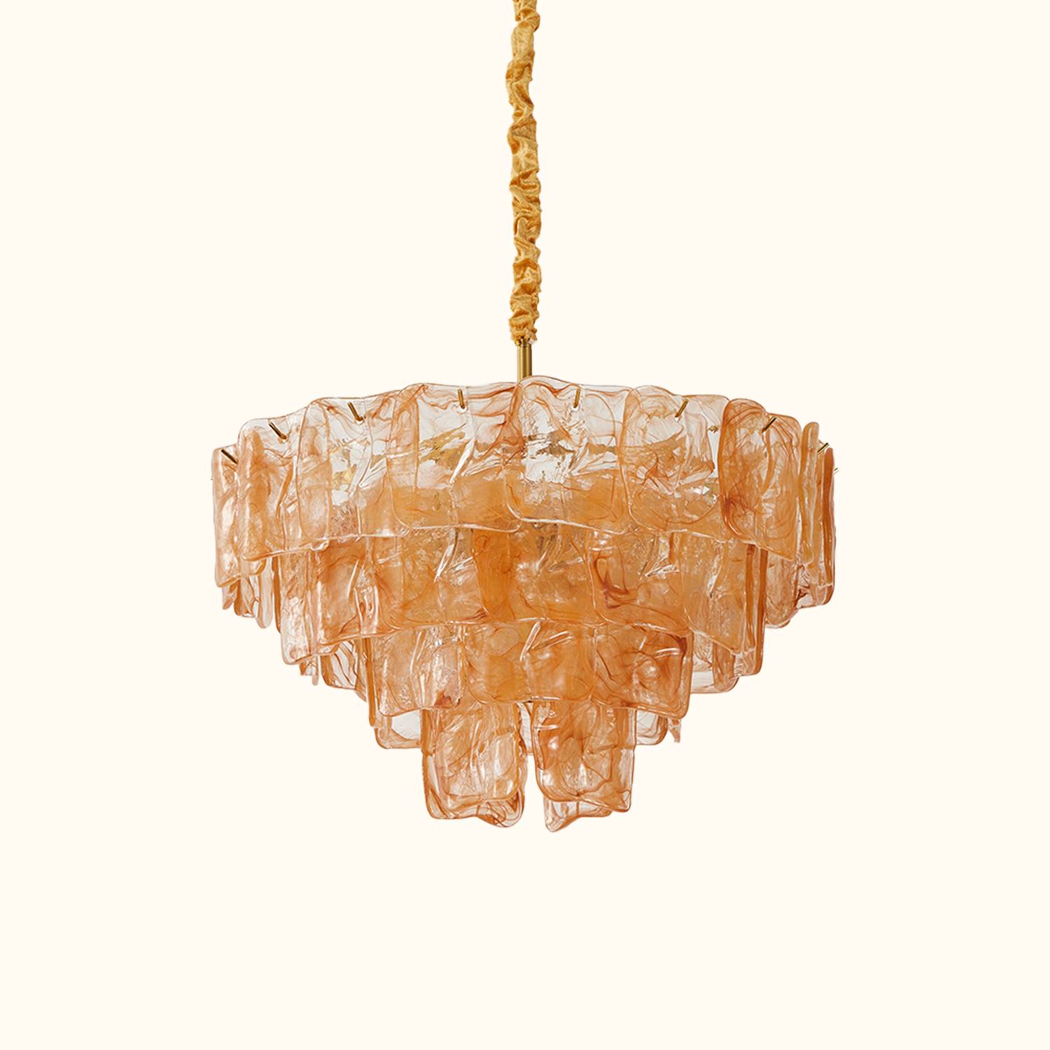 Venezia Murano Ruffle Glass Chandelier
