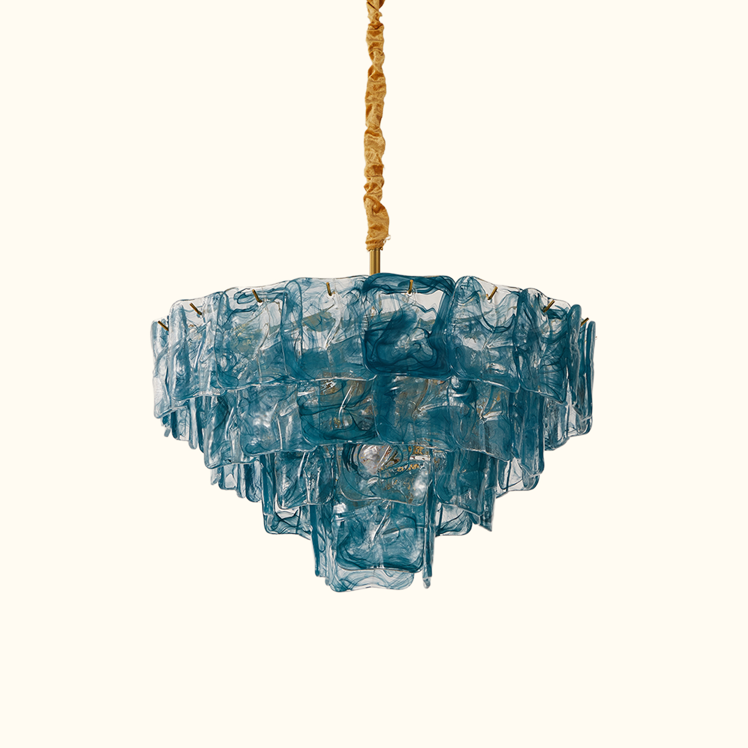 Venezia Murano Ruffle Glass Chandelier