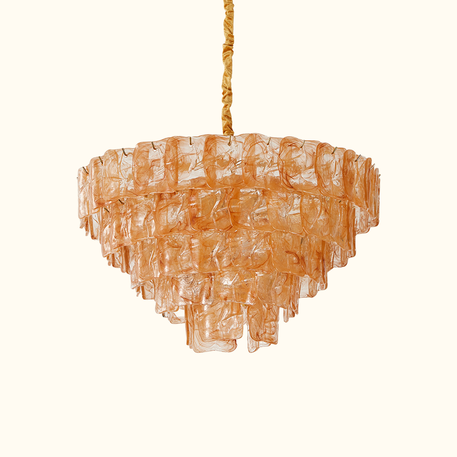 Venezia Murano Ruffle Glass Chandelier