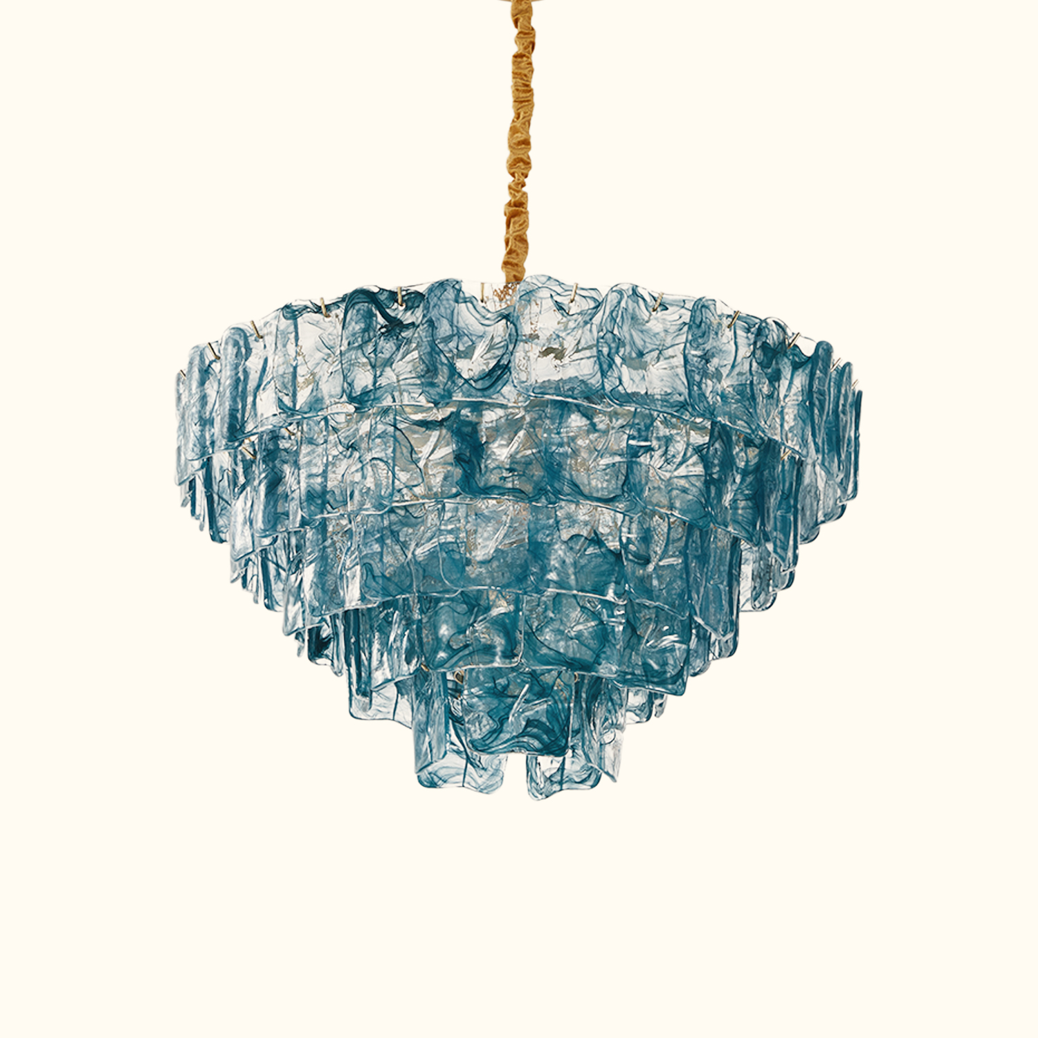 Venezia Murano Ruffle Glass Chandelier
