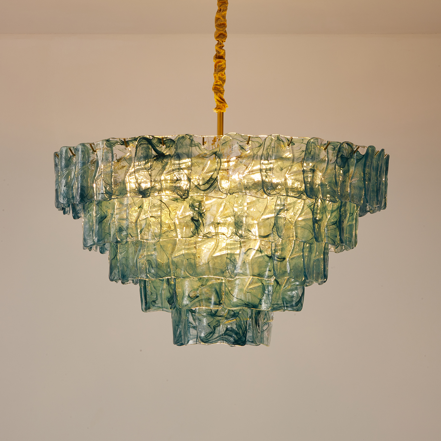Venezia Murano Ruffle Glass Chandelier