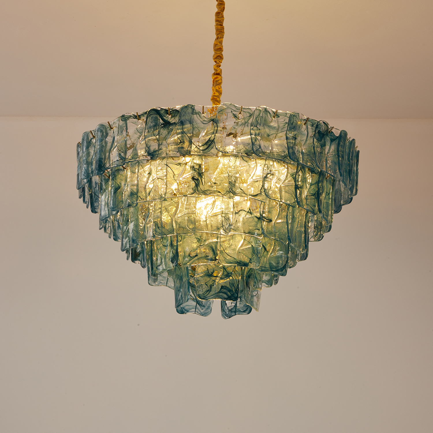Venezia Murano Ruffle Glass Chandelier