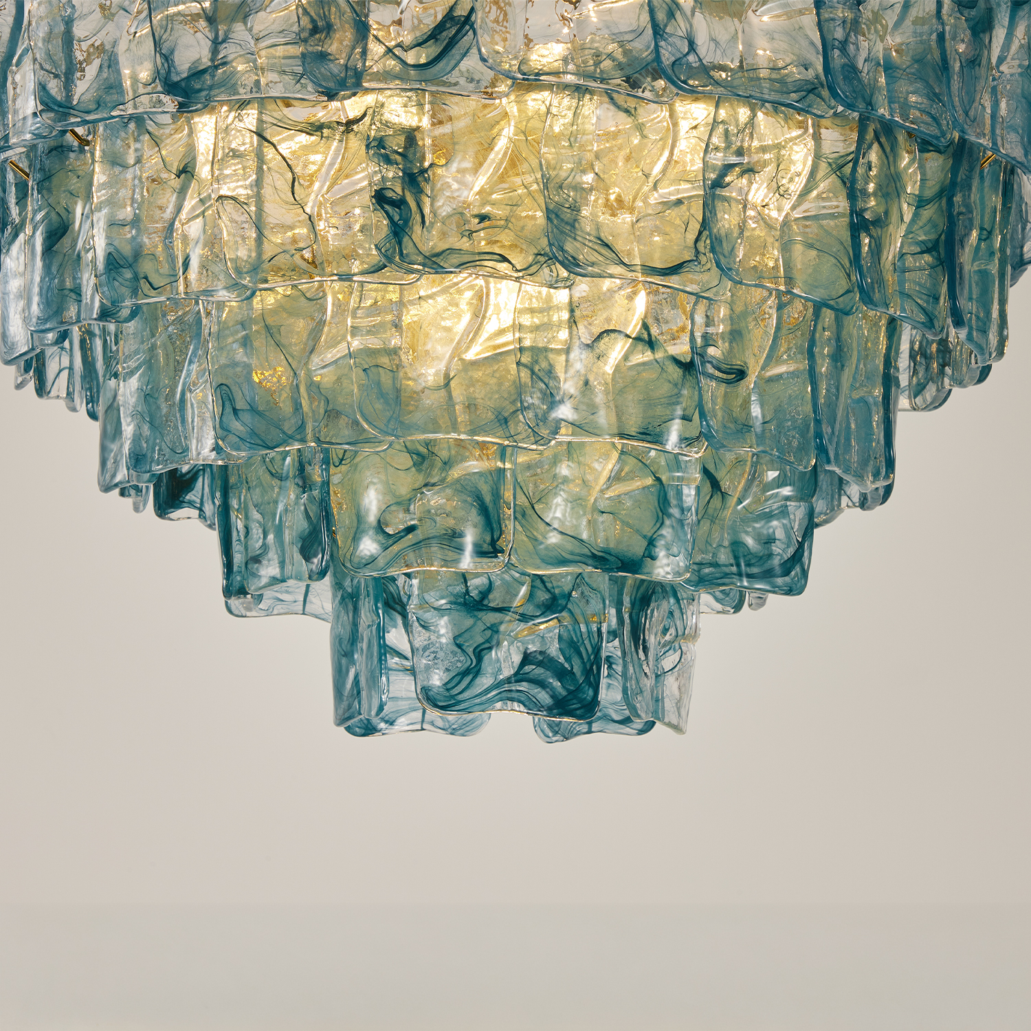 Venezia Murano Ruffle Glass Chandelier