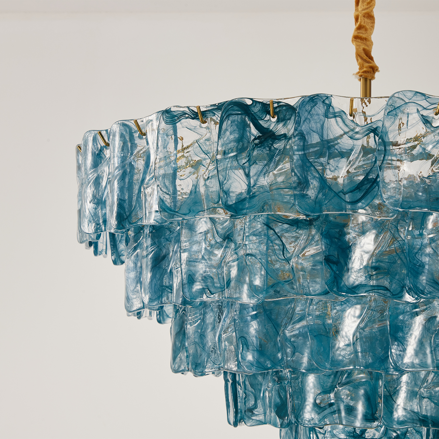Venezia Murano Ruffle Glass Chandelier