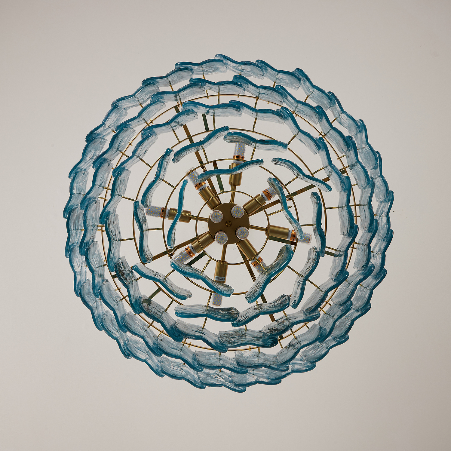 Venezia Murano Ruffle Glass Chandelier