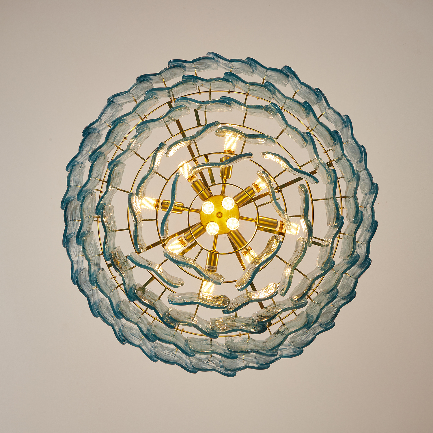 Venezia Murano Ruffle Glass Chandelier