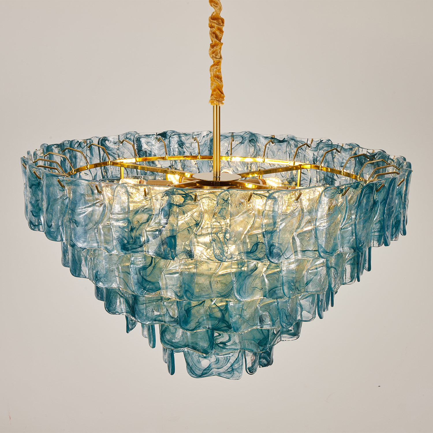 Venezia Murano Ruffle Glass Chandelier