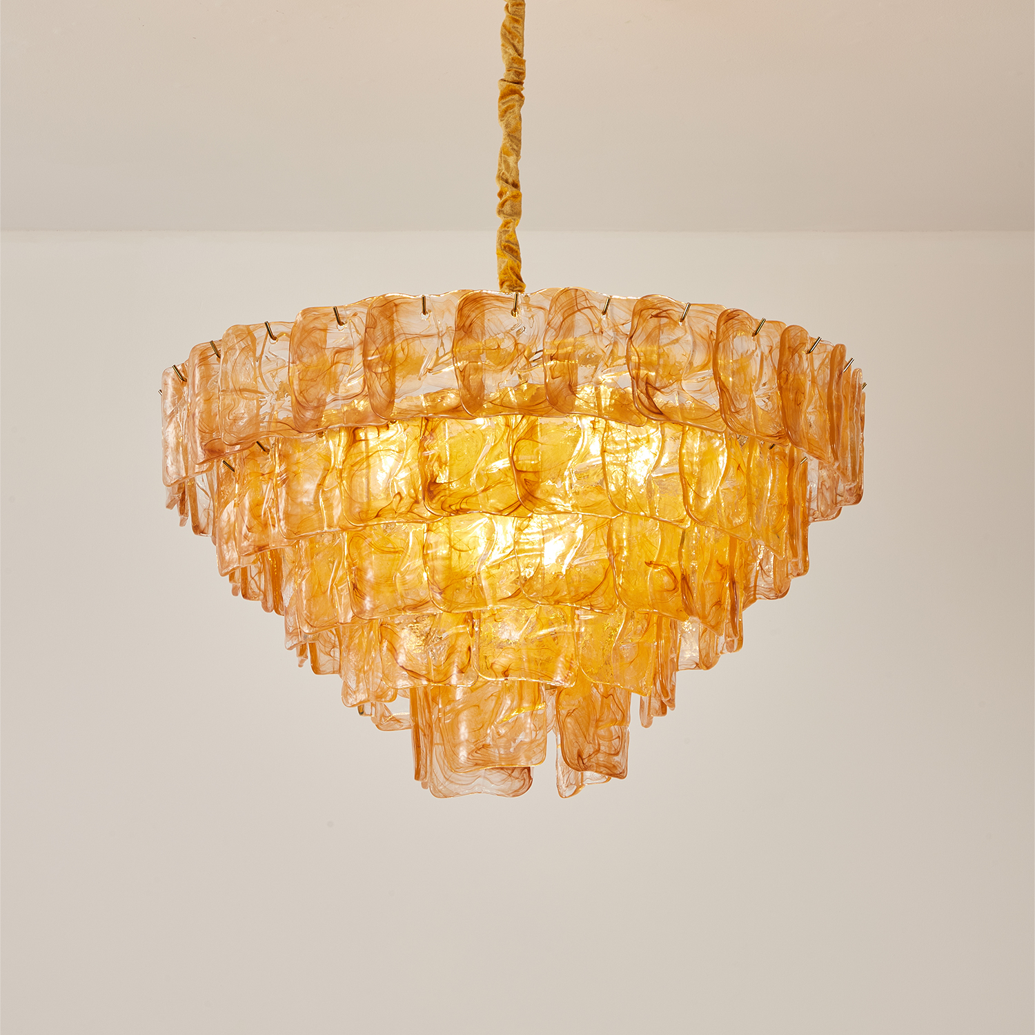 Venezia Murano Ruffle Glass Chandelier