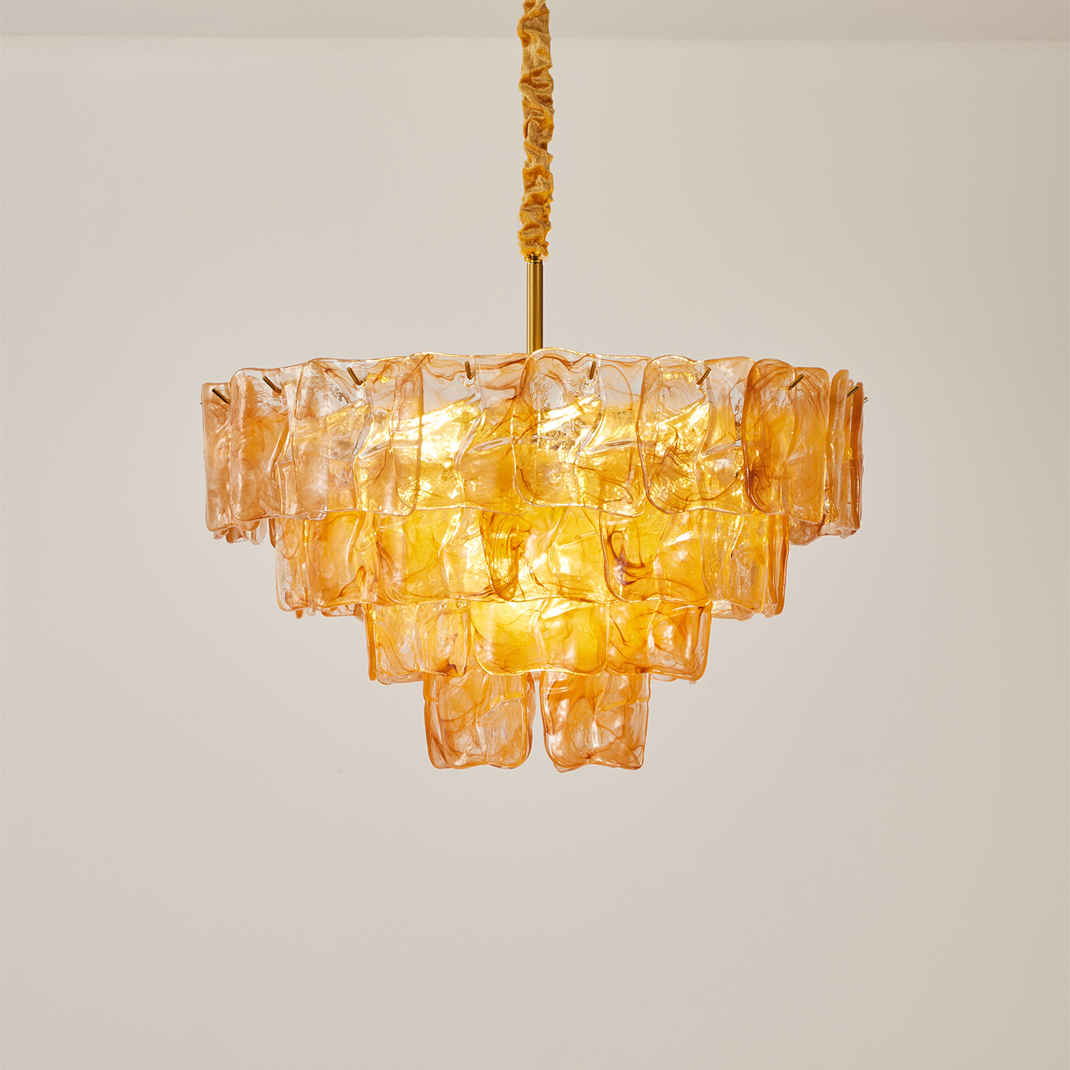 Venezia Murano Ruffle Glass Chandelier
