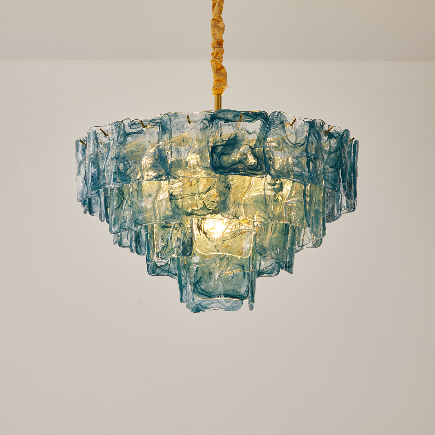 Venezia Murano Ruffle Glass Chandelier