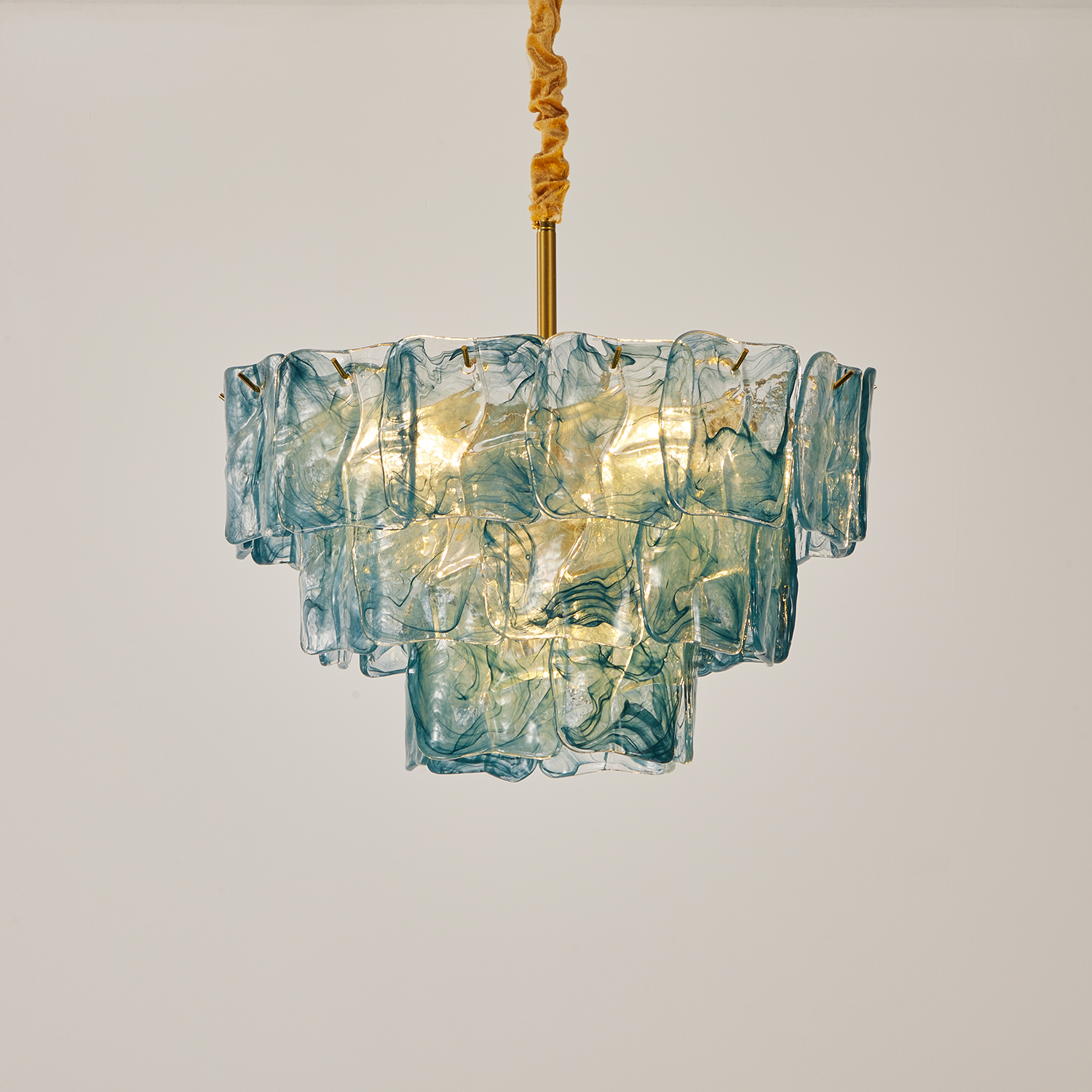 Venezia Murano Ruffle Glass Chandelier